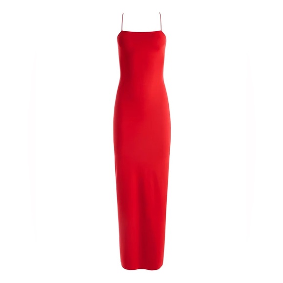 Alice + Olivia Red Bright Poppy Nelle Spaghetti Strap Maxi Cut Out Dress - Picture 6 of 6